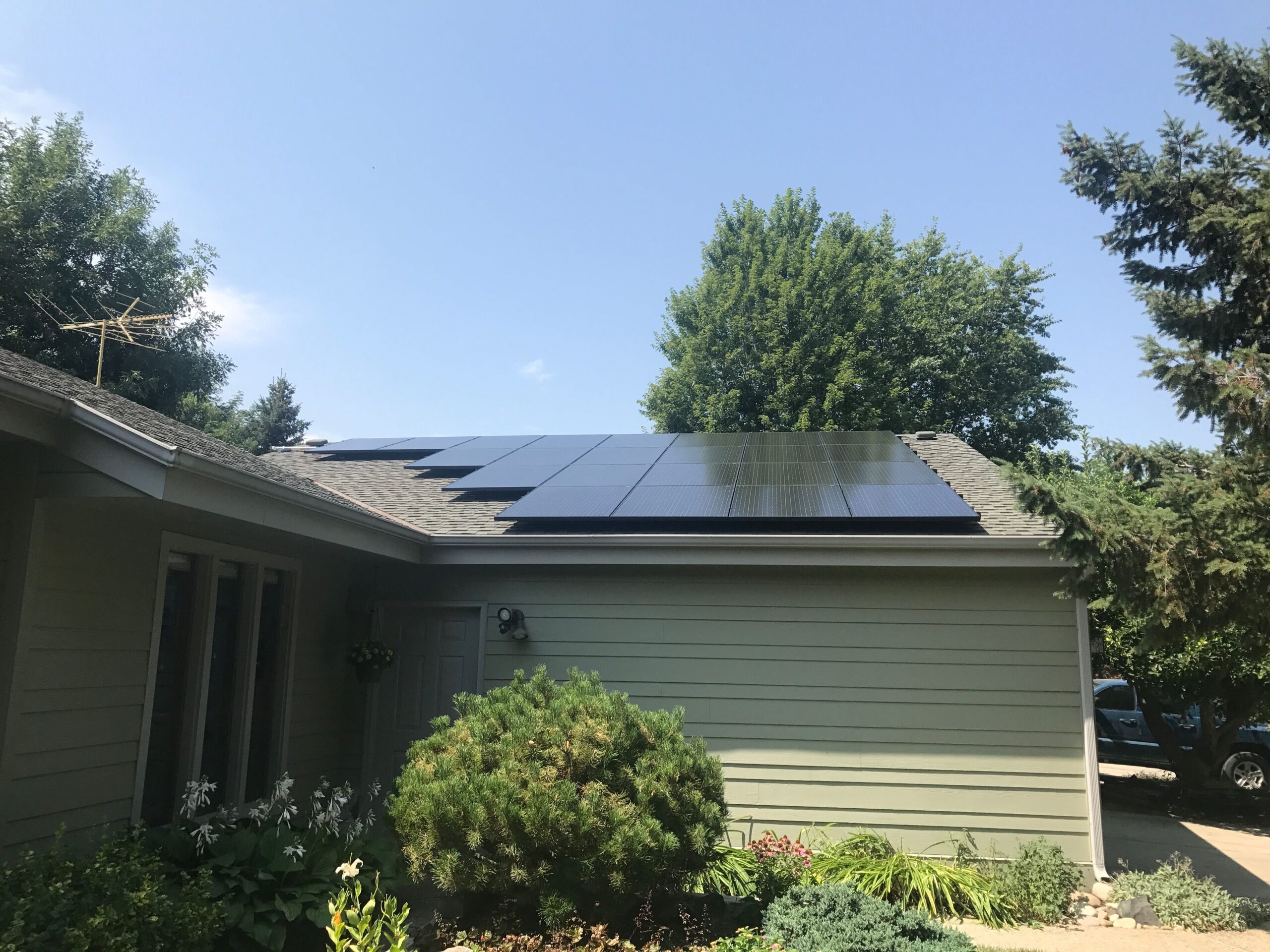 Residential solar power at a home in Boise