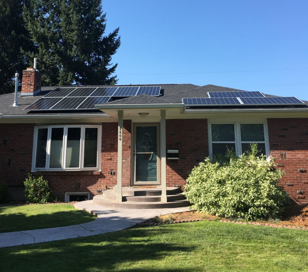 Residential Solar Panel Installation at a Home in Idaho